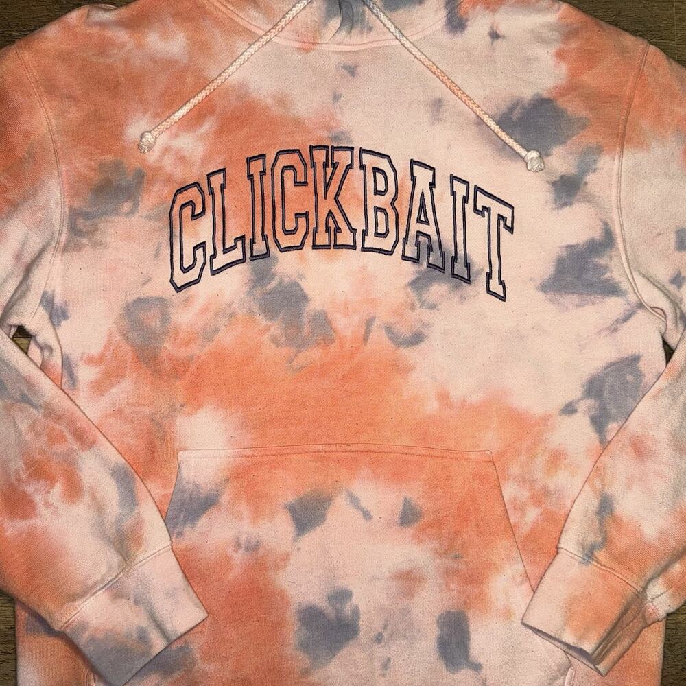 Clickbait Hoodie Fanjoy David Dobrik Tie-Dye Size Medium
